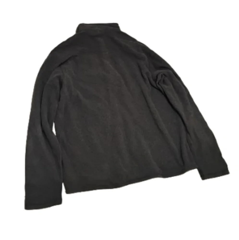 The North Face Men's Fleece Polartec Quarter Zip Gray Pullover Top Sz L